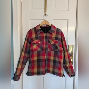 Men's insulated reversible flannel North Face jacket